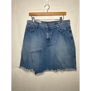 BLDWN Andie Asymmetrical Hem Denim Skirt Womens Size 31